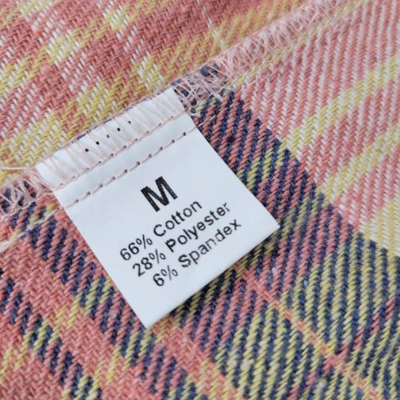 WOMEN’S CASUAL PINK  MULTI PLAID FLANNEL SHACKET JACKET OVERSIZED - Picture 11 of 11